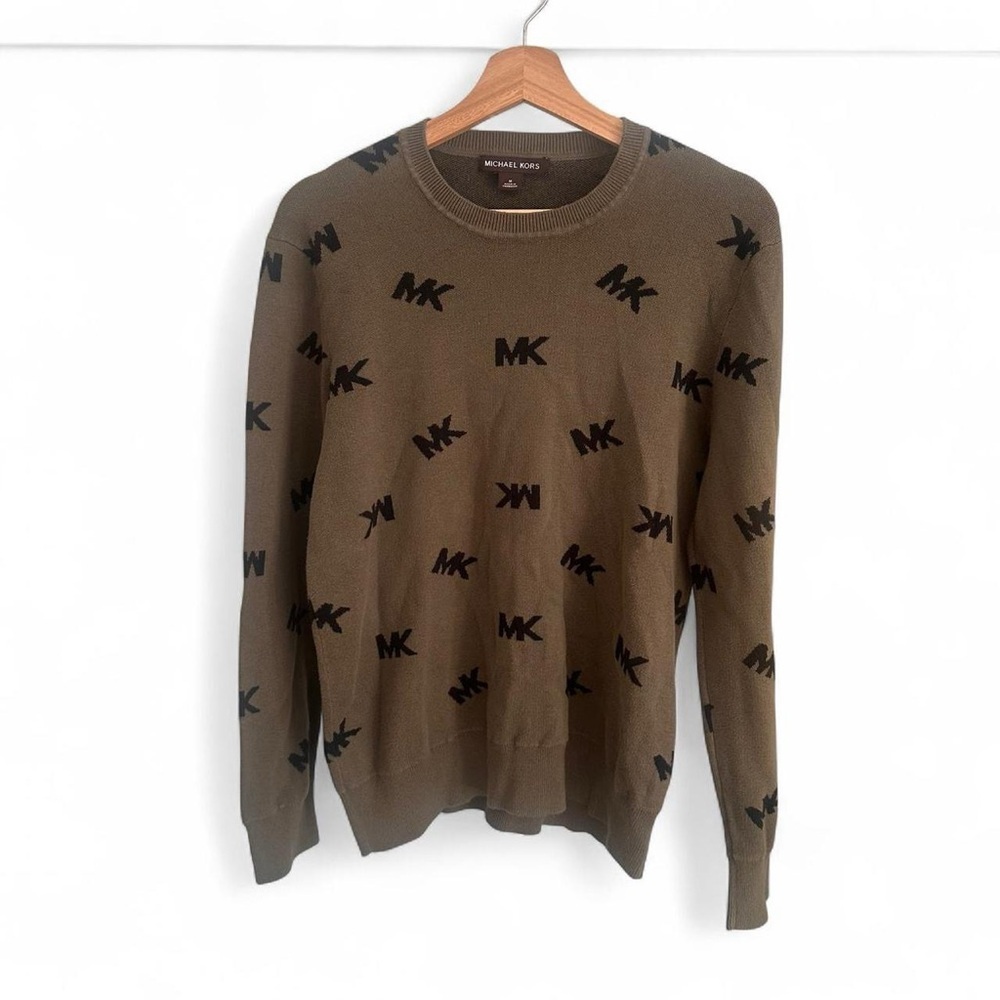 Michael Kors Men's Olive Crewneck Sweater Medium